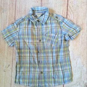 Cherokee short sleeve plaid shirt sz 5T
